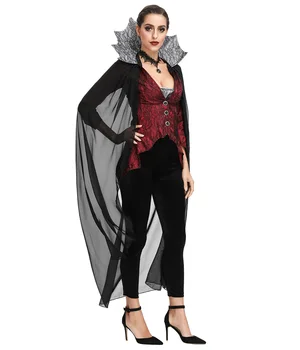 Halloween Vampire Kuninganna Cosplay Kostüüm Role-Playing Tige Must Lesk Kostüüm