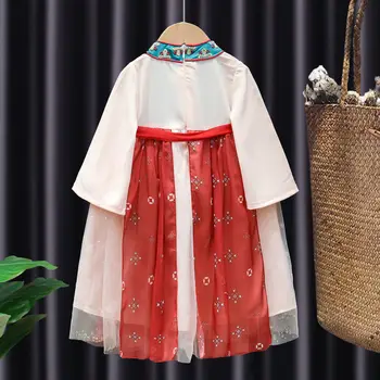 Hanfu Tangzhuang tüdrukute iidse Hiina stiilis kleit 2021 primavera laste suve super haldjas laste seelik