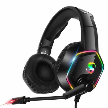 HIFI 3D Surround jaoks PS4 Mängude Kõrvaklappide Müra Vähendamise Arvuti Kõrvaklappide 3,5 MM Pistik RGB LED Valgustus Peakomplekt