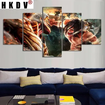 HKDV Lõuend Maalid 5 Paneelid Seina Art Animatsiooni Iseloomu HD-Printida Pildid Ja Plakatid Nr Raamitud Home Decor elutuba
