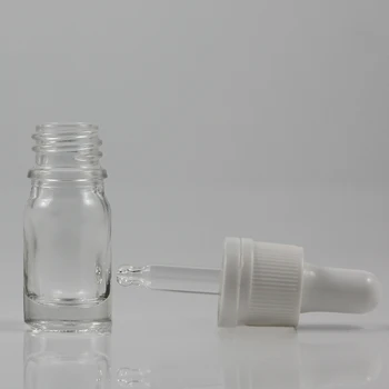 Hulgi-5ml lapse tõend klaas valge pudel tilguti 5ml sobivad silikooni reisi toru