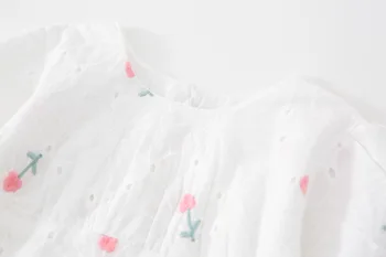 Huumorit Kannavad Tüdrukud Dress Suvel Uus Puff-Sleeve Pits Tikand Magus Printsess Kleit Väikelapse Lapsed Riided