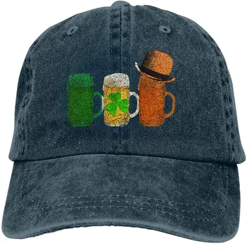 Iiri Õlut Joonud Sport Denim Ühise Põllumajanduspoliitika Reguleeritav Unisex Plain Pesapalli Kauboi Snapback Müts