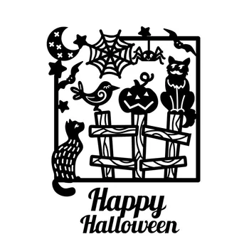 InLoveArts Halloween Raami Metalli Lõikamine Sureb Spider Web Taust Šabloon DIY Paber Scrapbooking/foto Kaartide Reljeef Sureb