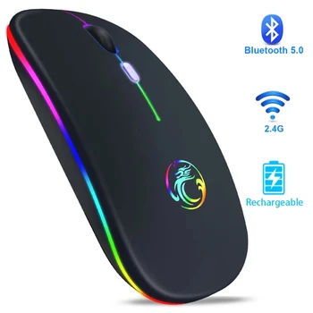 Juhtmeta Hiir Bluetooth-RGB Hiire Laetav Arvuti Mause Vaikne Ergonoomilise LED Hiired USB optiline Taustavalgustusega Hiir sülearvuti