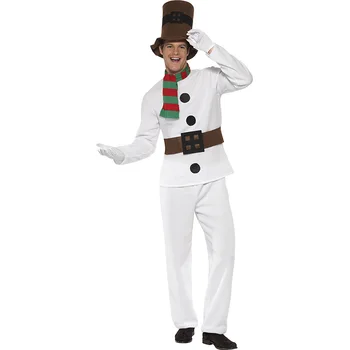 Jõulud täiskasvanu paar cosplay kostüüm Jõulude lumememme kostüüm staadiumis täitmiseks sobivad riided snowman