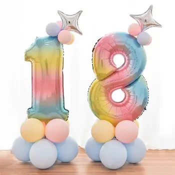 Kalded Värvilised Lateksist Foolium Õhupalli Koostisega Kaunistused 0-9 Numbrit Õhupallid Eest Pulma-Aastapäeva Sünnipäeva Decor