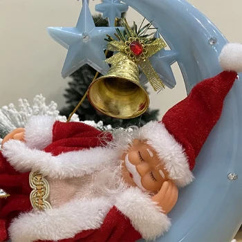 Kaunistused Naljakas Elektrilised Santa Jõulud Kaunistused Koju Hõõguv Kuu Norskamine Jõuluvana Uue Aasta Kingitus Lastele Navidad