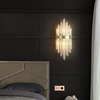 Kerge luxury crystal wall lamp elutuba, magamistuba öö lambi disainer minimalistlik taust wall hotel koridori Põhjamaade seina