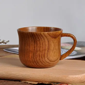 Kruus, kõrge kvaliteediga naturaalne täispuidust teacup, vintage käsitöö ring puidust teacup kohvi tass kohvi, tee, piima kaunistamiseks, 175ml