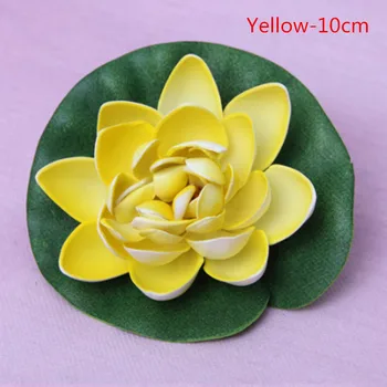 Kunstlik Valge Võltsitud Lotus Lily leaf lilled Veega BASSEIN Ujuvad tiigis lilled pulm teenetemärgi Aed 10CM/18cm