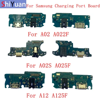 Laadimine USB Pordi Pistik Juhatuse Osad Flex Kaabel Samsung A02 A022F A02S A025F A12 A125F Asendamine Osa