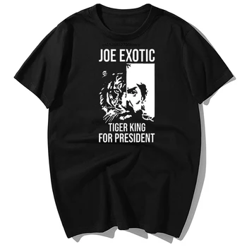 Lahe Joe Eksootiliste Tiiger Kuningas President Print T-särgid, Meeste Suvine Vabaaja Lühikesed Varrukad Harajuku Streetwear