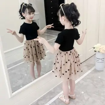 Laste Riided 2021 Tüdruk Kleit Suve Riideid korea Versiooni Lapse Printsess Kleit Väike Tüdruk, T-särk, Kleit Mood Kleidid
