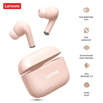 Lenovo LP1S TWS Bluetooth Kõrvaklapid Juhtmeta Bluetooth-5.0 Sport Töötab Peakomplekt Earplug Veekindel Müra Vähendamise Kõrvaklapid
