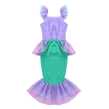 Litrid Merineitsi Printsess Tüdruk Kleit Cosplay Kostüümid puhul Lapsed Beebi Tüdruk Merineitsi Kleit Üles Seatakse Laste Halloween Riideid