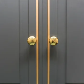 Loominguline käsitöö hammered brass käepide garderoob-kapp sahtlitega kapp ukse käepide väike ühe augu