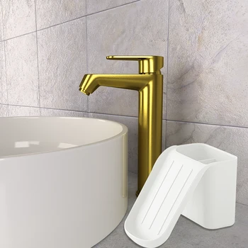 Loominguline multifunktsionaalne soap box iminapp seinale paigaldatud hambahari ja hambapasta ladustamise sektsioon, vannitoa aksessuaarid.
