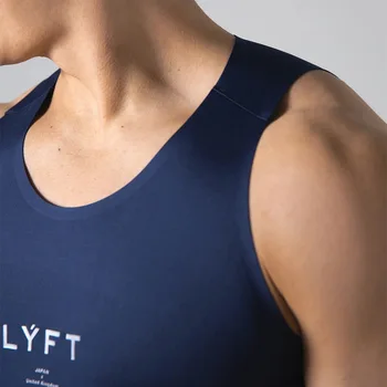 LYFT muscle fitness suvel uus fitness vest meeste peal väljas töötab tahkel värv sport varrukateta I-kujuline