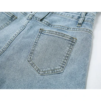 Lühikesed Püksid Püksid Naiste Kõrge Vöökoht Nupud Denim Lace Up: Lühikesed Sinised Püksid, Teksad Streetwear Korea Suvel 2021 Seksikas Baar Egirl Riided