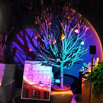Magamistuba Baari Kohvi LED Atmosfääri heledal Taustal Wall Decor Tabel Lamp Päikeseloojangut Projektor Atmosfääri LED Night Light