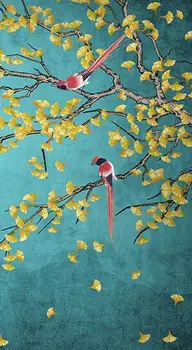 Magpies Lilled, Linnud, Plakatid Ja Pildid Hiina Stiilis Art Film Prindi Silk Plakat Kodus Seina Decor 24x36inch