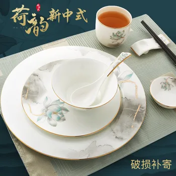 Magustoit Teenindavad Plaadi Komplekt Suupiste Kook Loominguline Keraamiline Plaat Set Hiina Hommikusöök Vaisselle Porcelaine Dinnerware Set DE50CJ