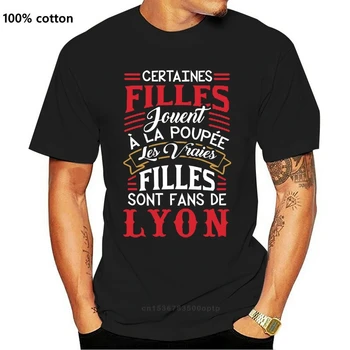 Meeste t-särk Les vraies filles sont fännid de Lyon! tshirts Naiste t-särk