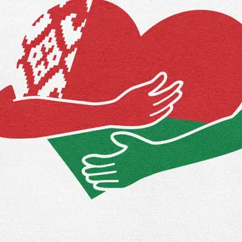 Meeste Valgevene 
Armastus Kallistada Valgevene Lipuga T-Särk Graafiline Tshirt Lühikesed Varrukad Lahe T-Särk Homme Puuvill Tee Topid Riided
