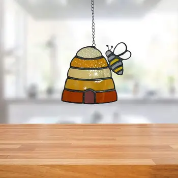 Mesilaste Ripats Ilus Dekoratiivne Armas Akrüül Mesilaste Loomade Pärg Ripats Seina Kodu Aia Kaunistamiseks Tarvikud Kaunistused