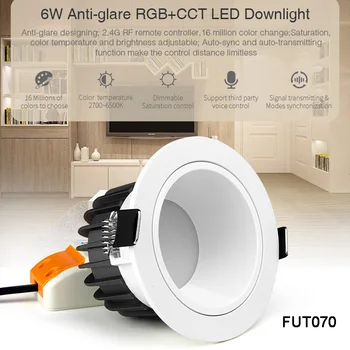 Miboxer FUT070 6W Anti-glare RGB+CCT LED Allvalgusti AC100~240V Reguleeritav Smart led Ülemmäära valgus Siseruumides lamp