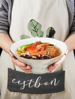 Mikrolaine Keraamilised Kausid Supp Jaapani Ramen Salat Loovust Ebakorrapärast Mustrit, Potid kuumakindel Kauss Ceramica Dinnerware DE5