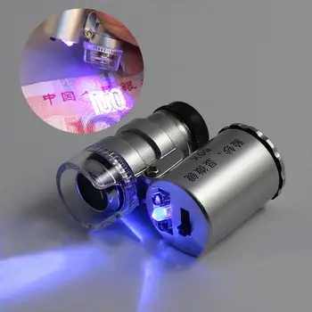 Mikroskoobi Uv Lamp 60X LED Valgus 60X Kaasaskantav Luup Luubi Suurendus Mini Mobiiltelefoni Kaamera Objektiiv Micro