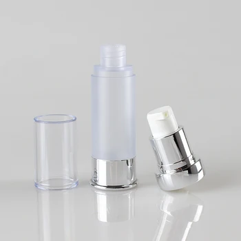 Mini proovi emulsioon plastikust pudel, kosmeetikatoodete vaakum pudelid, hulgi-15 ml õhuta mahuti