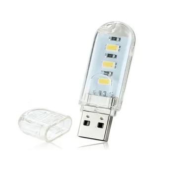 Mini USB 5V Mini LED Lamp Kaasaskantav Super Ere Öösel Raamat Tuled 3LEDs Lugemise Lamp Power Bank Arvuti Sülearvuti