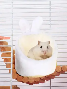 Mini Väike Lemmiklooma Pesa Armas Mugav Palus Pehme Siil Hamster House Bed Puuri Väike Soe Puuvillane Magab Voodi Hamster