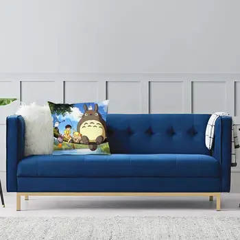 Minu Naaber Totoro Studio Ghibli Viska Padi Kaane Home Decor Jaapani Manga Padi 40x40cm Pillowcover eest elutuba