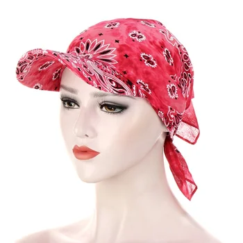 Mood Suvel Väljas Hingav ja Päikesekaitse Turban Müts Naistele Õie Printida Headscarf Kapoti Naissoost Juht, Wrapid Mütsid
