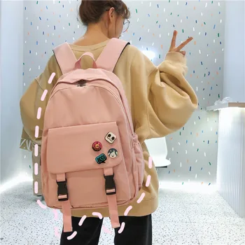 Mori keskkooli kolledži campus koolikotti naine korea versiooni Harajuku puhas värv lihtne seljakott