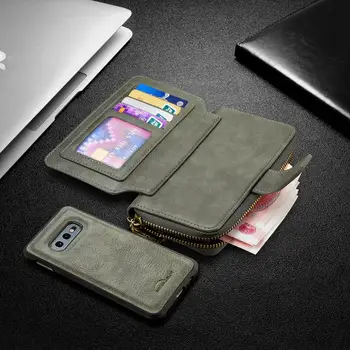 Multi Card Slots Telefon Case For Samsung Galaxy S10 E Luksus Lukuga Rahakott Kott S10E Äri-Tasku Nahad Kaitserauad S10e Fundas