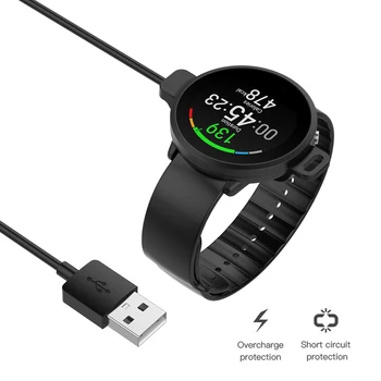 Must 4-pin 1m Smart Watch laadimiskaabel Kiire Laadimine Wristbands Smartwatch USB Power Laadija Juhe Line POLAR Ühendada