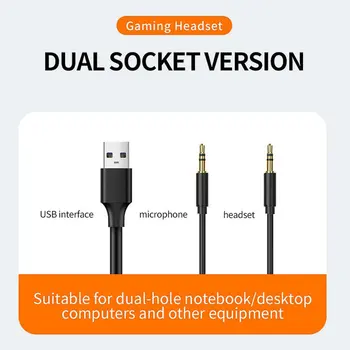 Mängude Peakomplekt koos Mikrofoniga, USB-Juhtmega Kõrvaklappide Virtuaalne 7.1 Surround Heli Mängija Kõrvaklapid, PC Arvuti Sülearvuti