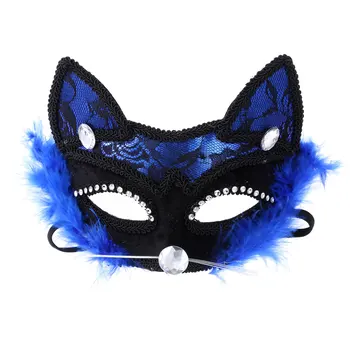 Naiste Sexy Cosplay Mask Ulakas Kass Kõrva Glitter Faux Diamond Pits Silmade Mask Rebane Karusnaha Silma Kate Blinder Halloween Kostüüm