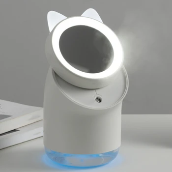 Näo Steamer Nano Ionic Mini Pihusti Desktop Koju Sooja Udu Niisutaja LED Tuled Meik Peegel