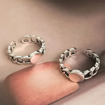 OMHXZJ Hulgi-HC62 Euroopa Mood Kuum Trahvi Naine, Tüdruk Sünnipäeva Kingitus Vintage Ring 925 Sterling Hõbe Avatud Ring