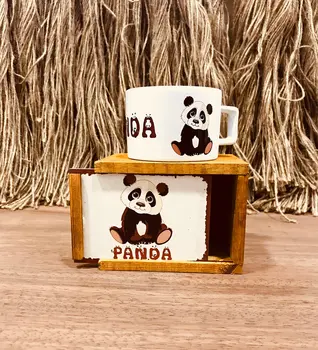 Panda Disain Pakendada Kruus ja Panda Padi Komplekt Koos Armas Kruusid Animeeritud Lahe Kruus Regulaarne Suurus Ilus Kingitus Tee Piim kohv Tassi