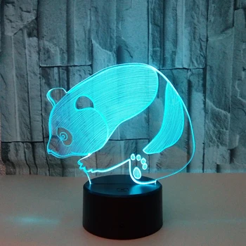Panda Loomade Mänguasjad, 7 Värviga Touch Sensor Laud Laua Lamp, mille USB-Kaabel Teenetemärgi Lasteaed Magamistuba Kids Sünnipäeva Kingitus