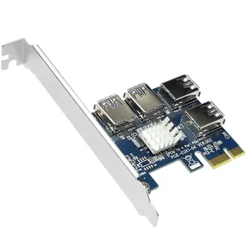 PCI-E 1 PCI-E Adapter Ärkaja Kaart PCI-E 1X Välise 4 PCI-E USB 3.0 Adapter Kordaja Kaart BTC Kaevur