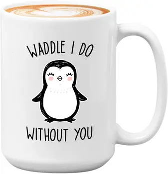 Pingviin Kohvi Kruus - Waddle ma Ilma sinuta - Loomade Pingviinid Kruusid Kordumatu Ilu Naljakas Cup