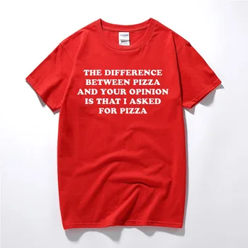 Pizza Arvamus Loosung Trükitud T-särk Naljakas Toidu Foodie Tumblr Pinterest Tappa Top Streetwear T-särk Puuvillane särk, Lühikesed Varrukad